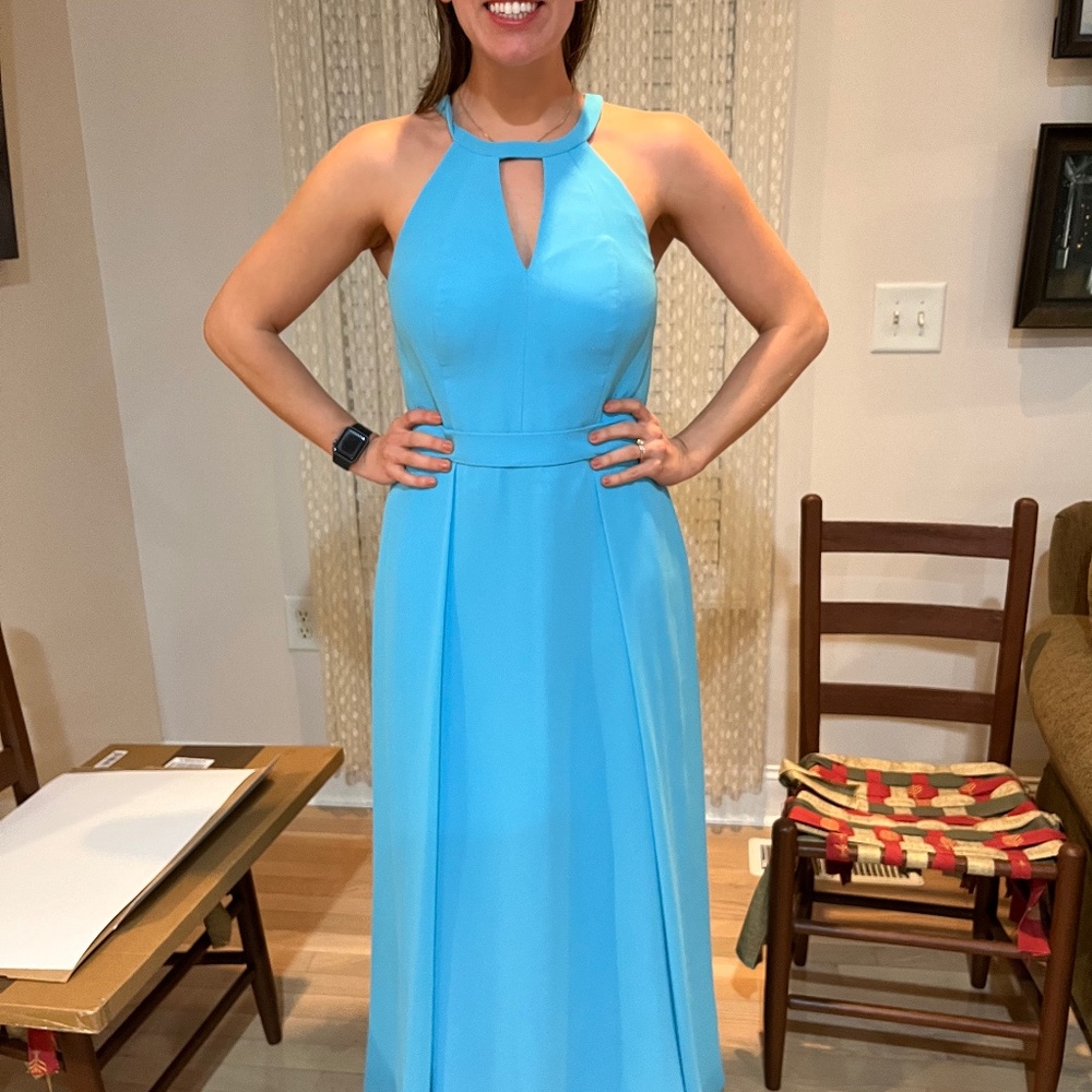 Azazie dress Melody size 8 blue